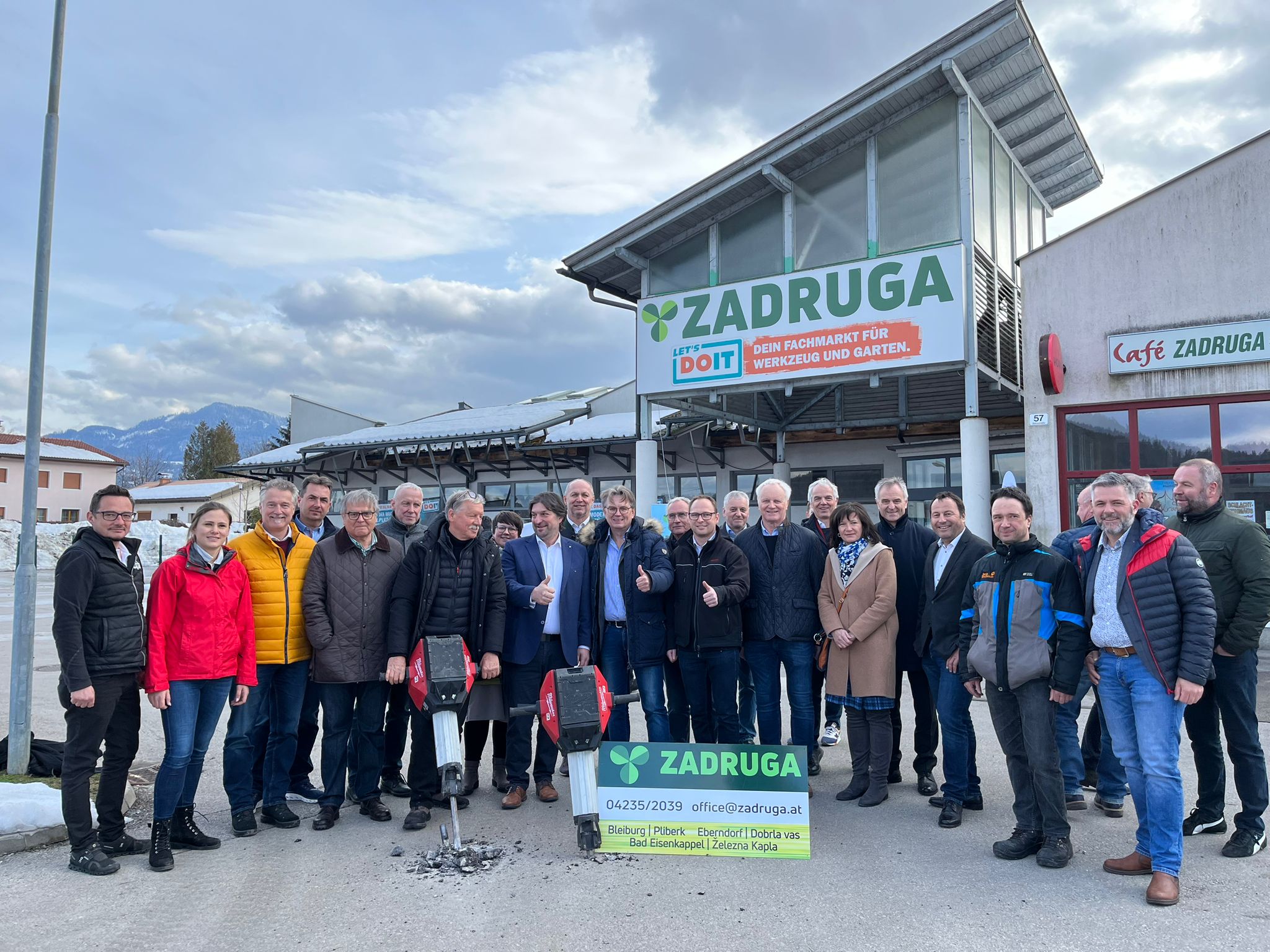 ZADRUGA Pliberk Spatenstich Eberndorf-Dobrla vas